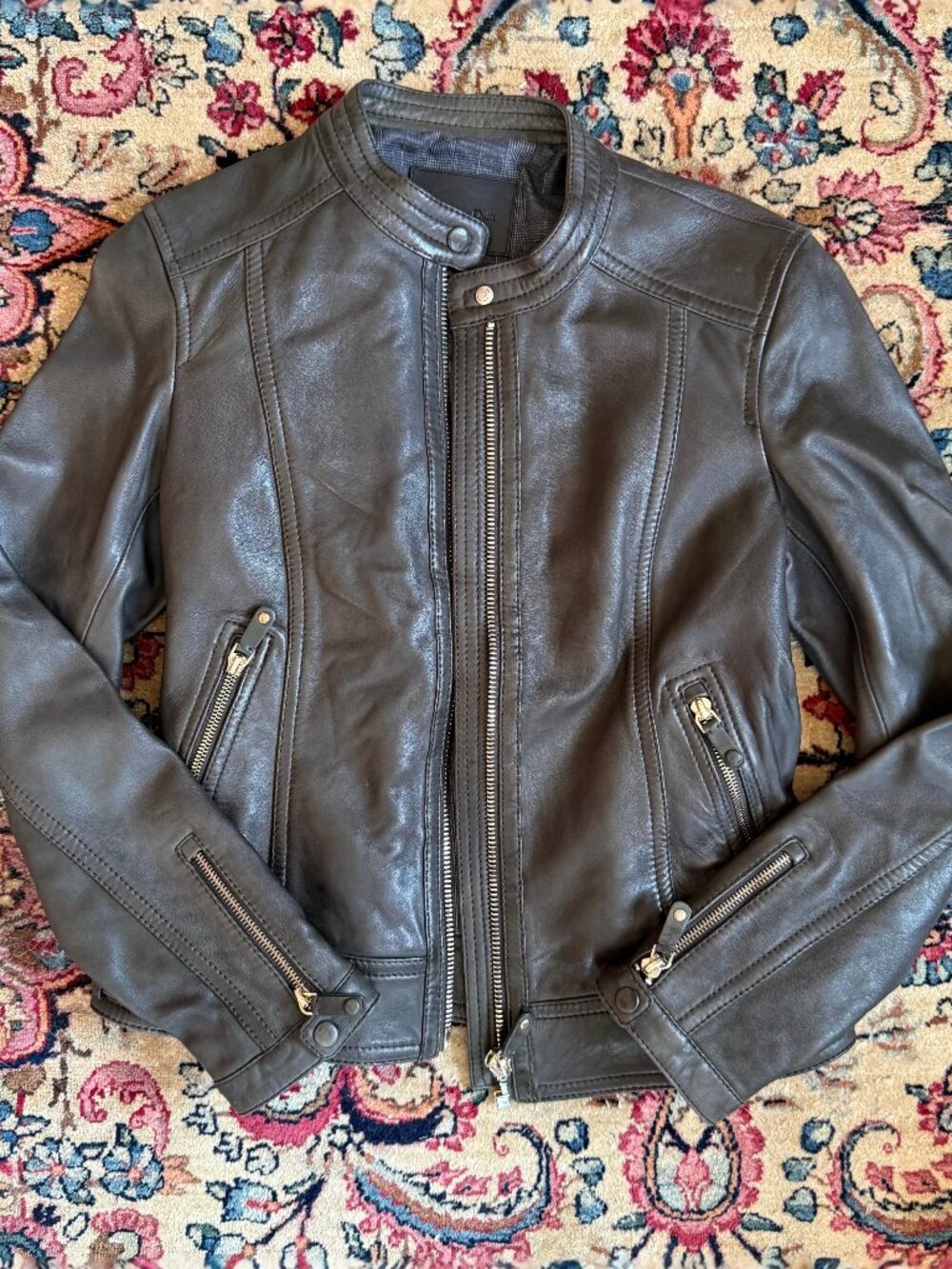 Massimo Dutti genuine sheep leather jacket